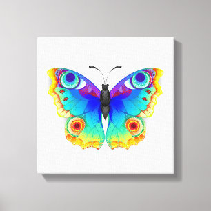 Regenbogen Schmetterling Pfauenauge Leinwanddruck