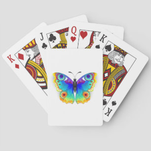 Regenbogen Schmetterling Pfauenauge Spielkarten