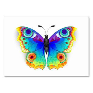 Regenbogen Schmetterling Pfauenauge Tischnummer