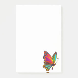 Regenbogen-Schmetterling Post-it Klebezettel