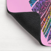 Regenbogen Schmetterling (rosa) - Mauspad (Ecke)