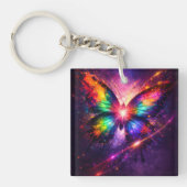 Regenbogen Schmetterling Schlüsselanhänger (Vorderseite)
