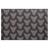 Regenbogen Schmetterling (schwarz) - Pima Baumwoll Stoff (Fat Quarter (45,7 x 55,9 cm))