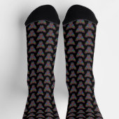 Regenbogen Schmetterling (schwarz) - Premium Socke (Oben)