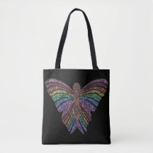 Regenbogen-Schmetterling (schwarz) - Tasche