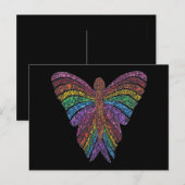 Regenbogen-Schmetterling (schwarzer Single) - Post Postkarte (Vorne/Hinten)