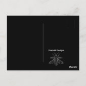 Regenbogen-Schmetterling (schwarzer Single) - Post Postkarte (Rückseite)