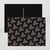 Regenbogen-Schmetterling (schwarzes Muster) - Post Postkarte (Vorne/Hinten)
