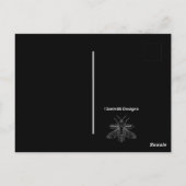Regenbogen-Schmetterling (schwarzes Muster) - Post Postkarte (Rückseite)