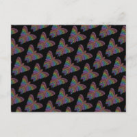Regenbogen-Schmetterling (schwarzes Muster) - Post