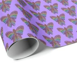 Regenbogen Schmetterling (violett) - Geschenkpapie Geschenkpapier
