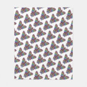 Regenbogen-Schmetterling (weiß) - Fleece Blanket (Vorderseite)