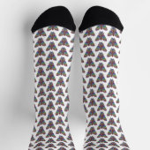 Regenbogen-Schmetterling (weiß) - Premium Socken (Oben)