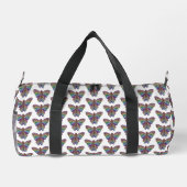Regenbogen Schmetterling (weiß) - Reisetasche Duffle Bag (Rückseite)