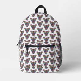 Regenbogen-Schmetterling (weiß) - Rucksack