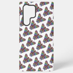 Regenbogen Schmetterling (weiß) - Samsung Hülle Samsung Galaxy Hülle