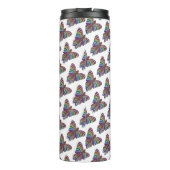 Regenbogen-Schmetterling (weiß) - Thermaltumbler Thermosbecher (Rückseite)