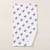 Regenbogen Schmetterlinge Badetuch Set (Handtuch)