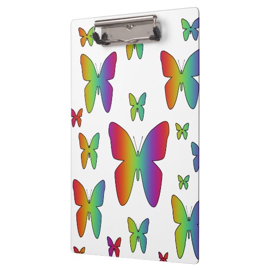 Regenbogen-Schmetterlinge Klemmbrett (Links)