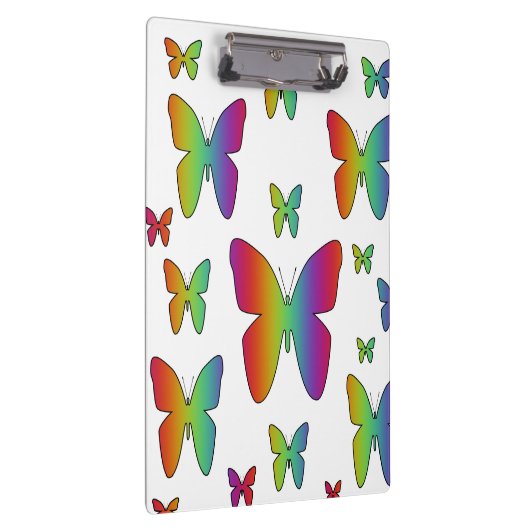 Regenbogen-Schmetterlinge Klemmbrett (Rechts)