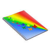 Regenbogen-Schmetterlinge Notizblock (Rechte Seite)