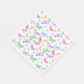 Regenbogen Schmetterlinge Serviette (Ecke)