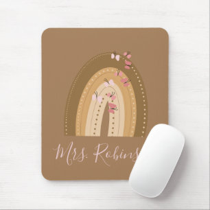 Regenbogen Schmetterlinge Skript Lehrkraft Name   Mousepad
