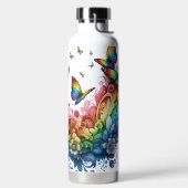 Regenbogen Schmetterlinge Trinkflasche (links)