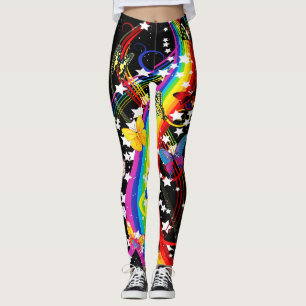 Regenbogen-Schmetterlings-Leggings Leggings