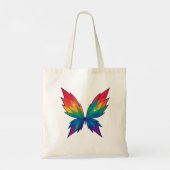 Regenbogen-Schmetterlingsflügel-Tragetasche Tragetasche (Rückseite)