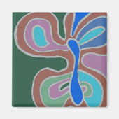 Regenbogen-Schmetterlingsmagnet Magnet (Vorne)