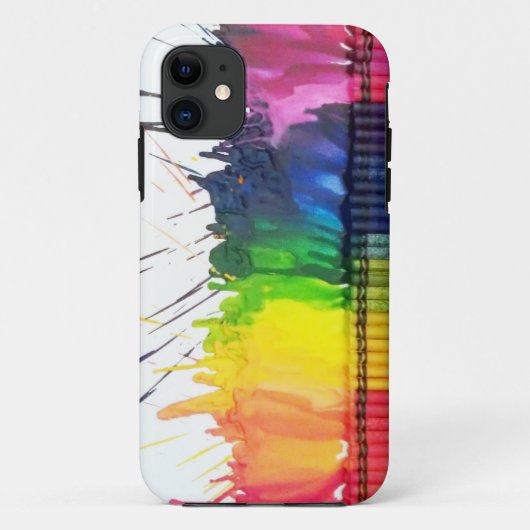 Regenbogen schmolz Zeichenstiftkunst JEDER iPhone Case-Mate iPhone Hülle (Rückseite)