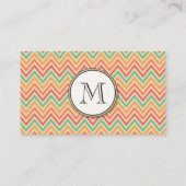 Regenbogen-Schmutz-Zickzack-Sparren Visitenkarte (Rückseite)