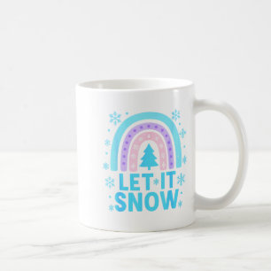 Regenbogen-Schneeflocke-Weihnachten-Wintertag-Unte Kaffeetasse