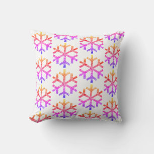 Regenbogen-Schneeflocken Für Sofa Couch Chaise-Lou Kissen