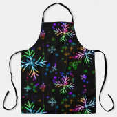 Regenbogen Schneeflocken Schürze (Vorderseite)