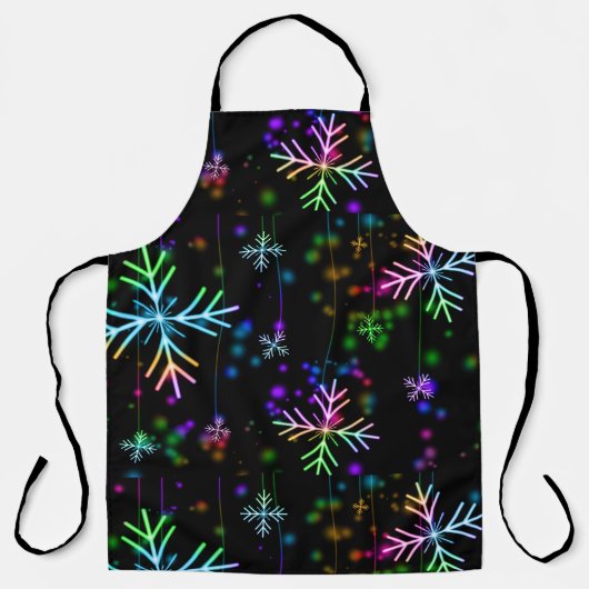Regenbogen Schneeflocken Schürze (Vorderseite)