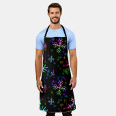 Regenbogen Schneeflocken Schürze (Getragen)