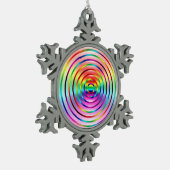 Regenbogen Schneeflocken Zinn-Ornament (Links)