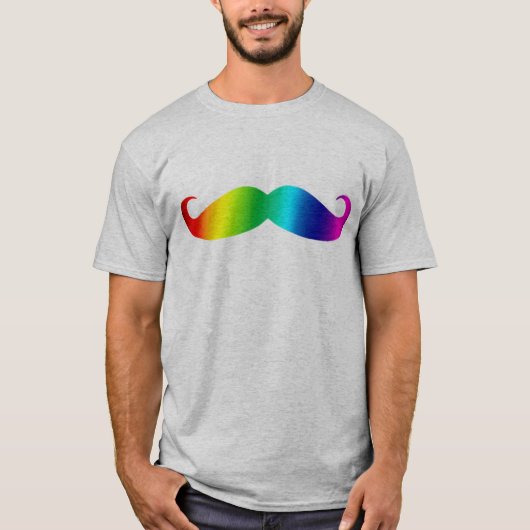 Regenbogen-Schnurrbart-T - Shirt (Vorderseite)