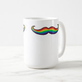 Regenbogen-Schnurrbart-Tasse Kaffeetasse (VorderseiteRechts)