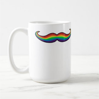 Regenbogen-Schnurrbart-Tasse Kaffeetasse