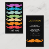 Regenbogen-Schnurrbart-Vertikale Bizcard Visitenkarte (Vorne/Hinten)