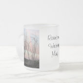 Regenbogen-Schreibens-Tasse mit Regenbogen Mattglastasse (Vorderseite Links)