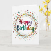 Regenbogen-Schrift-Geburtstagskarte Karte (Gelbe Blume)