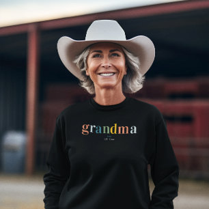 Regenbogen-Schrift Oma Gegründet Sweatshirt