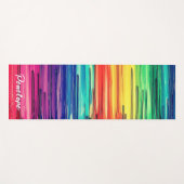 Regenbogen Schriftzug Individueller Name Yogamatte (Vorderseite (Horizontal))
