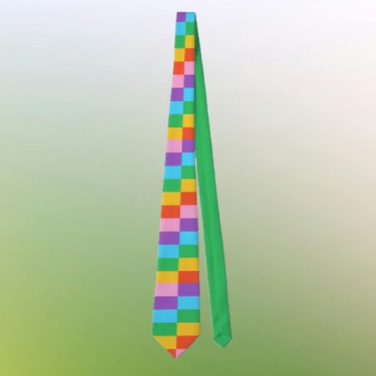 Regenbogen-Schritte-Blöcke-Muster-Schlips Krawatte