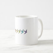 Regenbogen-Schwalben bunte Vögel Kaffeetasse (VorderseiteRechts)