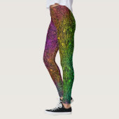 Regenbogen- & schwarze Medaillon-Leggings Leggings (Links)